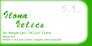 ilona velics business card